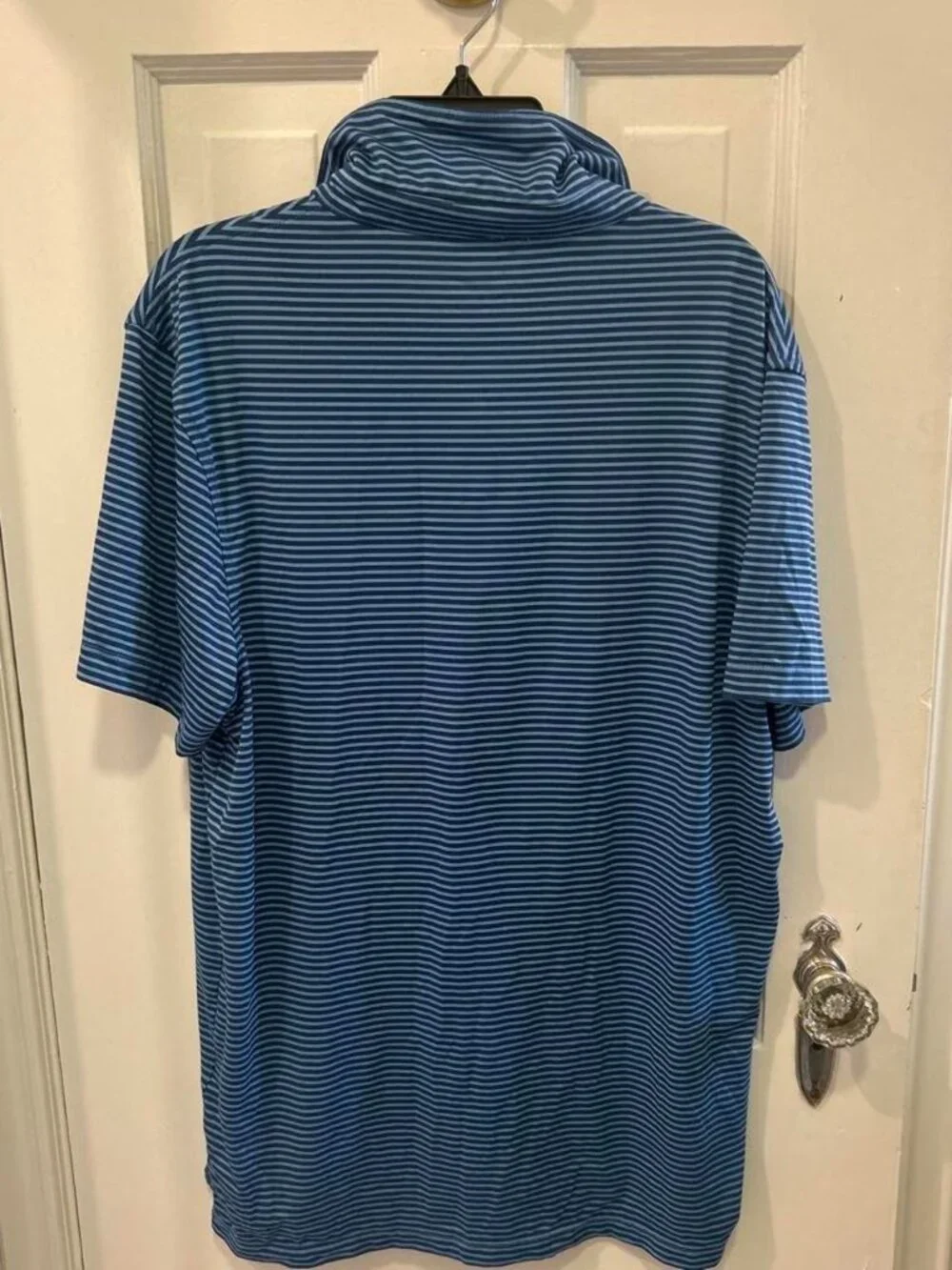 J.Crew Men's Blue and Navy Polo-shirt